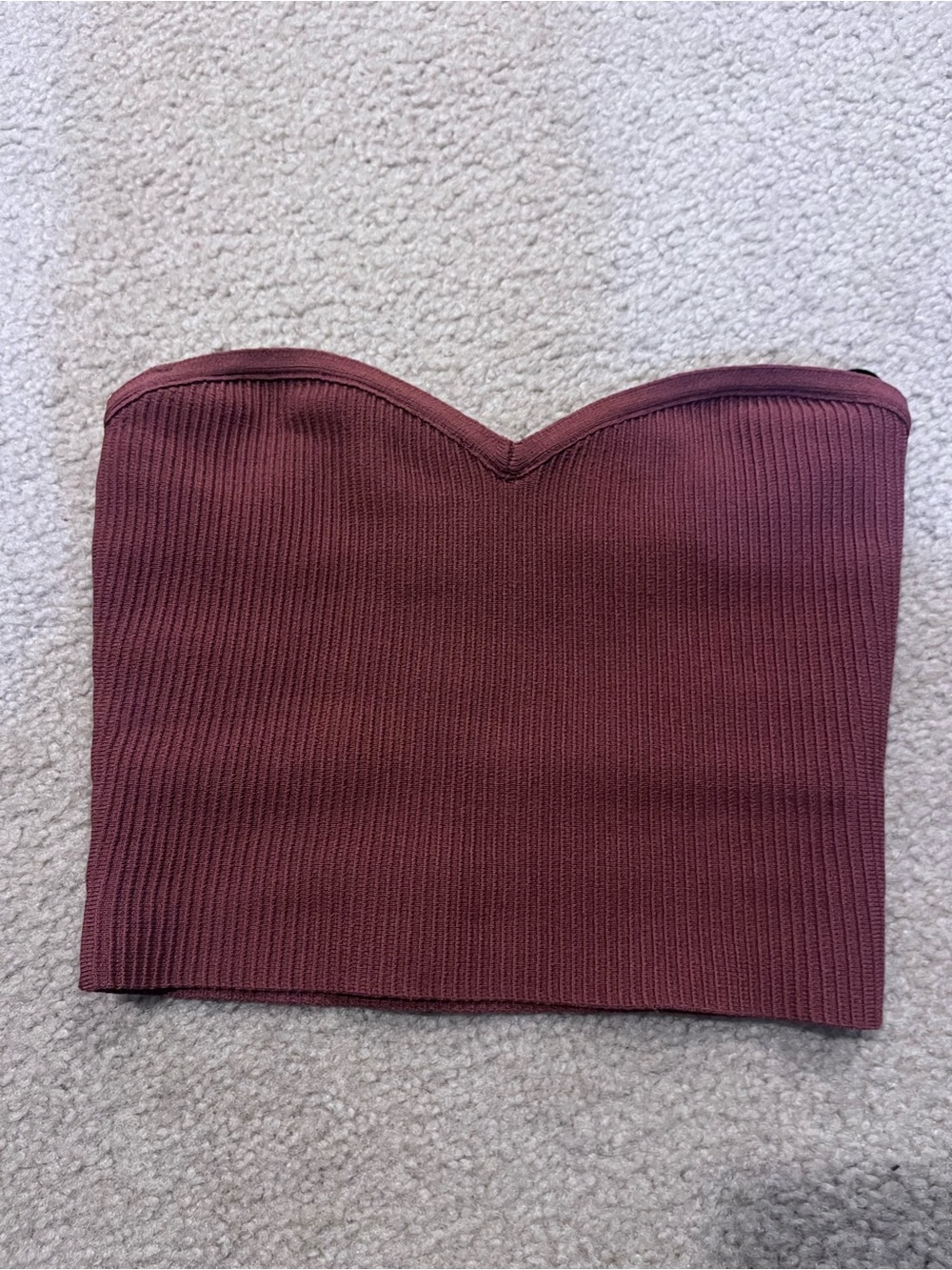 Babaton Aritzia Ribbed Sweetheart Strapless Tube Top Crop Top XS